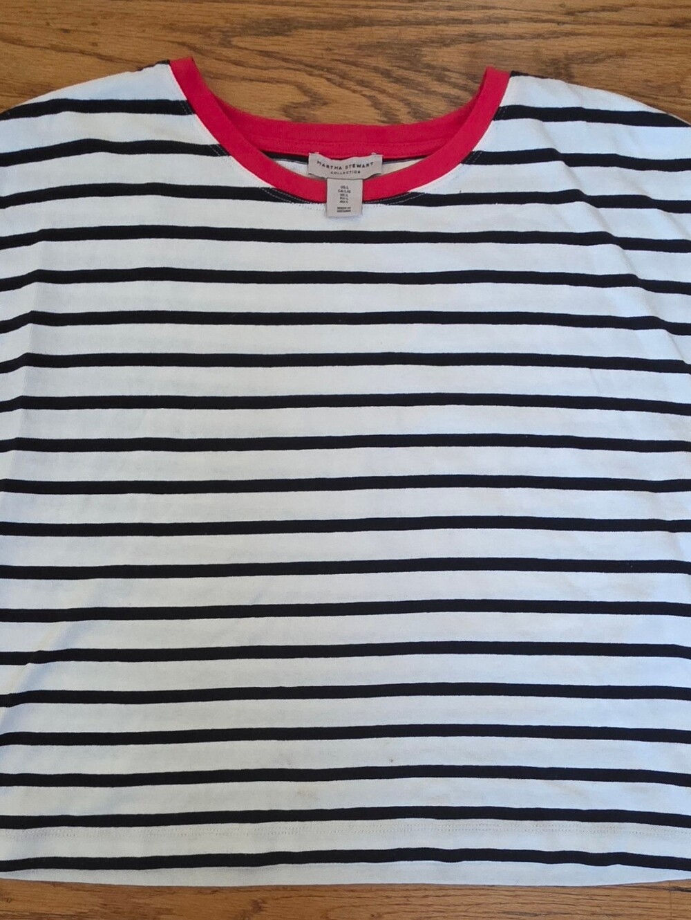 Martha Stewart Black & White Striped Tee